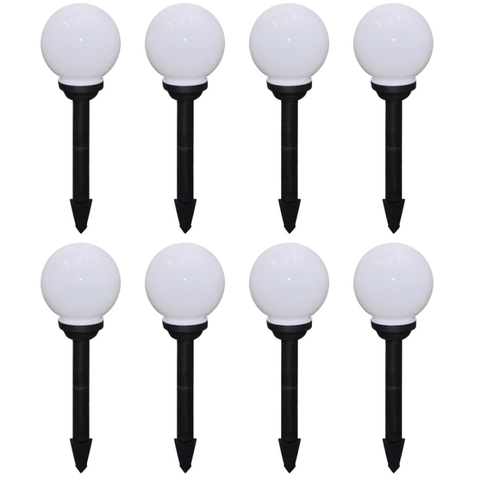 Lámparas de jardín para camino 8 uds con pica de tierra 15