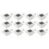 Lámparas solares cuadradas de exterior blancas 12 uds LED 12