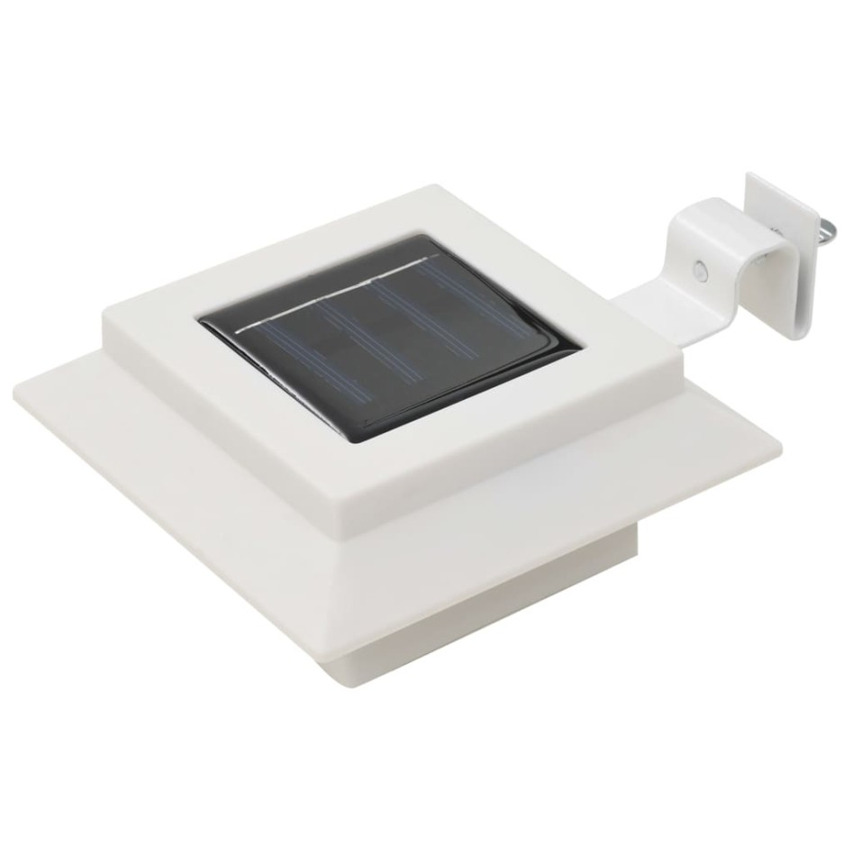 Lámparas solares cuadradas de exterior blancas 12 uds LED 12