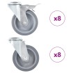 Ruedas giratorias con agujero pasador 16 unidades 100 mm