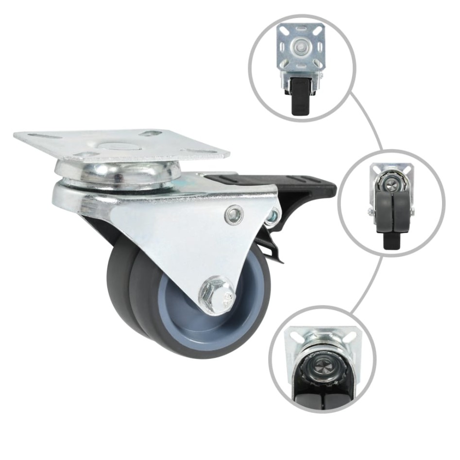 Ruedas dobles giratorias 16 unidades 50