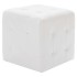 Puf 2 unidades cuero sintético blanco 30x30x30