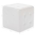 Puf 2 unidades cuero sintético blanco 30x30x30