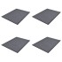 Felpudos de PVC 4 unidades gris 90x60