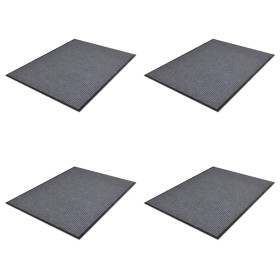 Felpudos de PVC 4 unidades gris 90x60