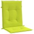 Cojín silla jardín respaldo bajo 4 uds tela Oxford verde