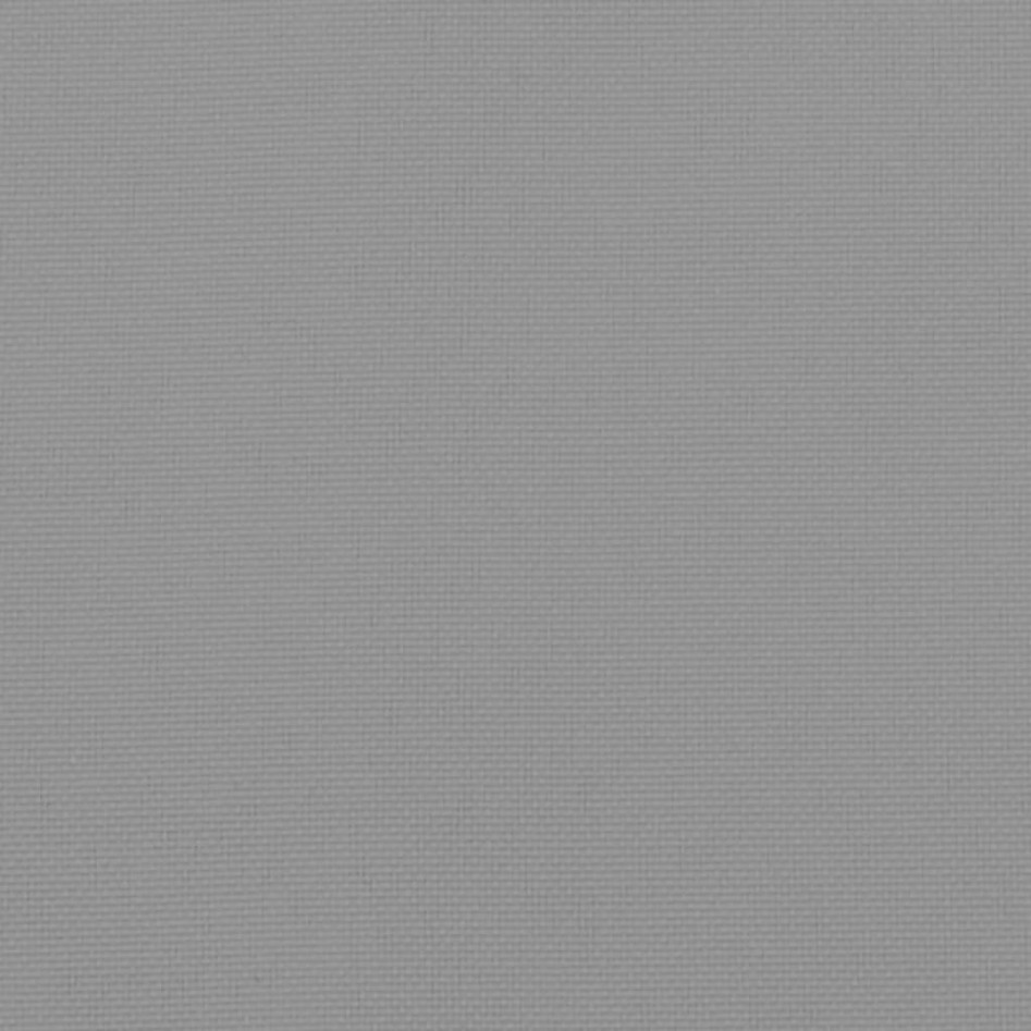 Cojín silla de jardín respaldo alto 6 uds tela gris 120x50x3