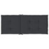 Cojín silla de jardín respaldo alto 6 uds tela negro