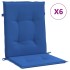 Cojín silla jardín respaldo bajo 6 uds tela Oxford