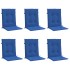 Cojín silla jardín respaldo bajo 6 uds tela Oxford