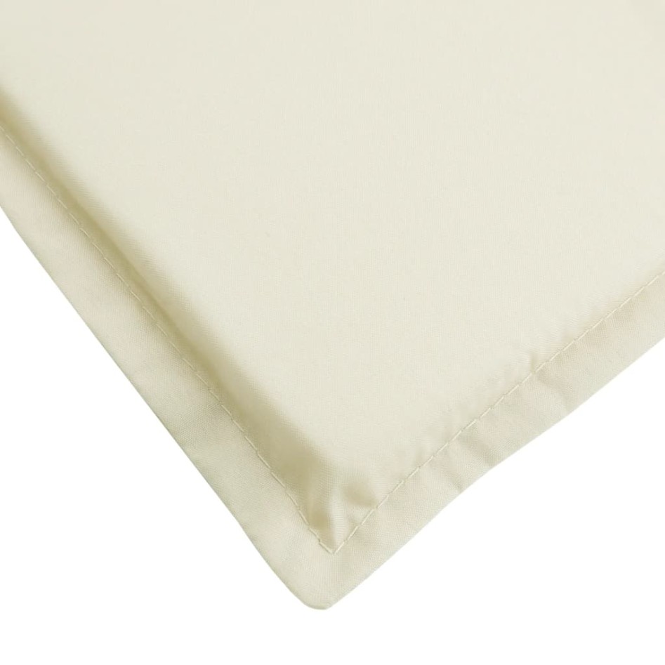 Cojín de tumbona de tela Oxford crema 200x70x3