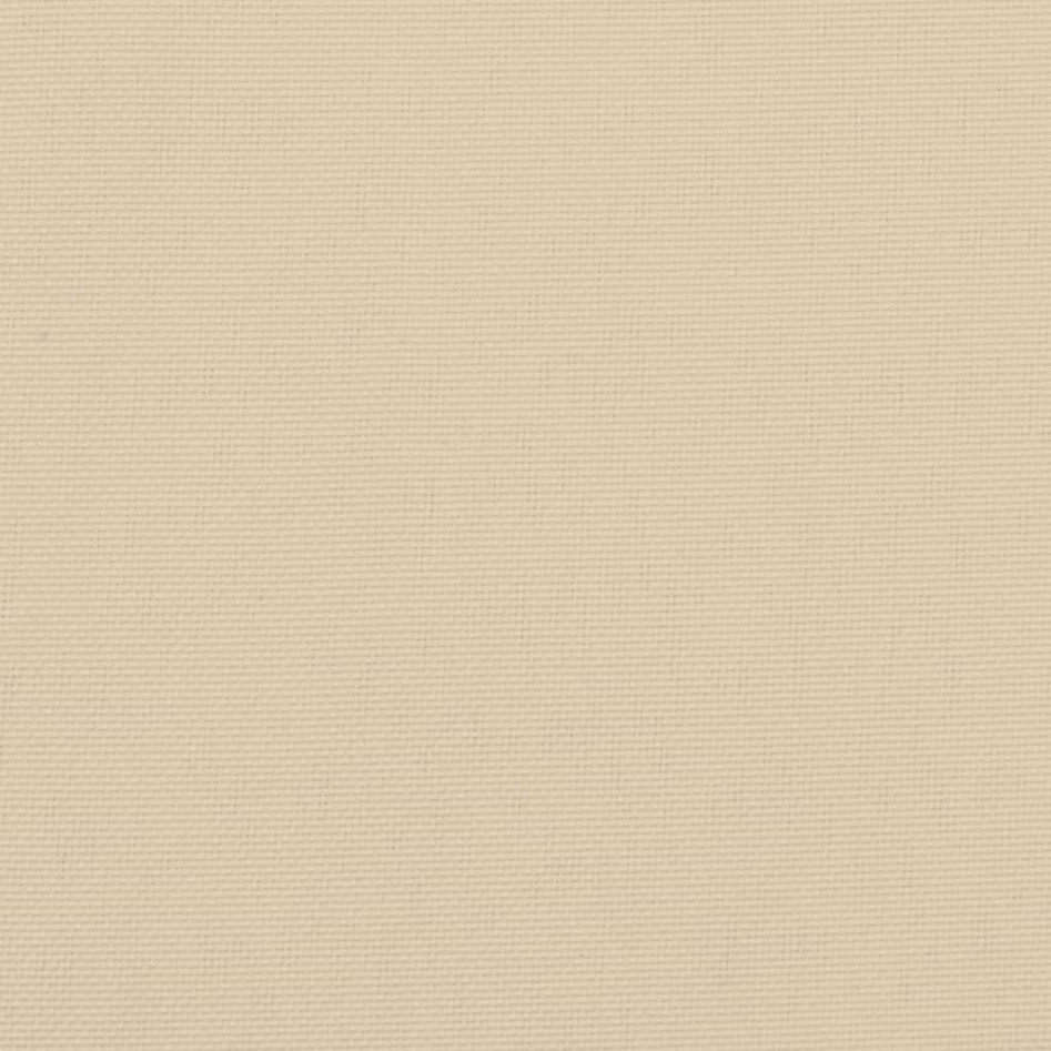 Cojín silla de jardín respaldo alto 6 uds tela beige