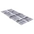 Cojín silla jardín respaldo alto 6 uds cuadros gris 120x50x3
