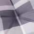 Cojín silla jardín respaldo alto 6 uds cuadros gris 120x50x3