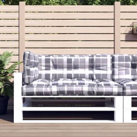 Cojines para palets 3 unidades tela a cuadros