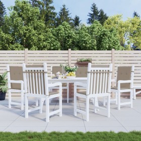 Cojín de silla de jardín respaldo bajo 6 uds tela Oxford