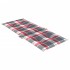 Cojín silla jardín respaldo alto 4 uds cuadros rojo 120x50x3