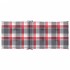 Cojín silla jardín respaldo alto 4 uds cuadros rojo 120x50x3