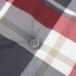 Cojín silla jardín respaldo alto 4 uds cuadros rojo 120x50x3