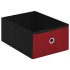 Banco almacenaje plegable lino sintético rojo tinto 76x38x38