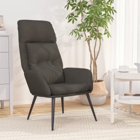 Sillón de relax de cuero sintético de ante gris