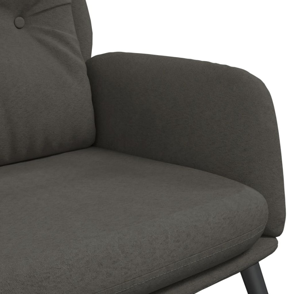 Sillón de relax de cuero sintético de ante gris