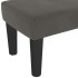 Banco de terciopelo gris oscuro 100x30x30