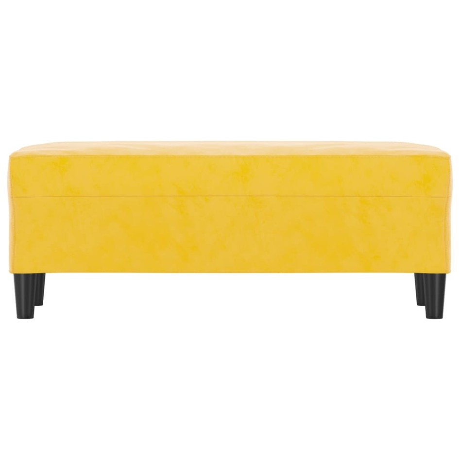 Banco de terciopelo amarillo 100x35x41