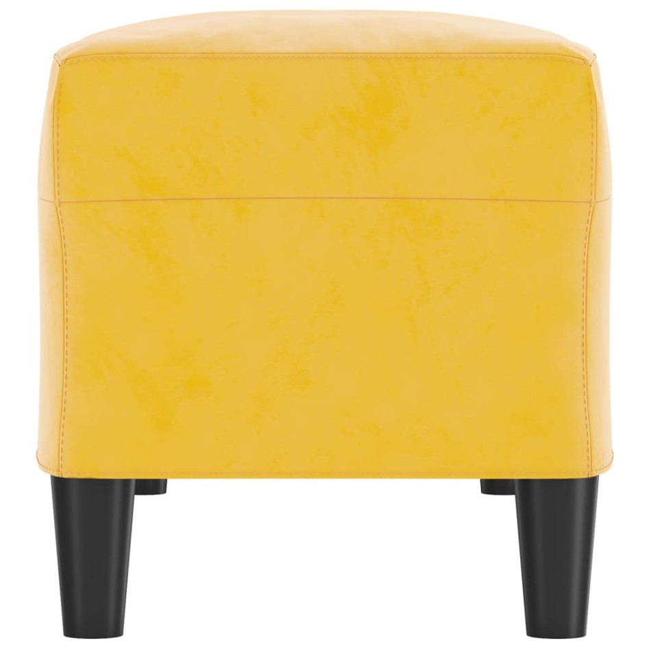 Banco de terciopelo amarillo 100x35x41