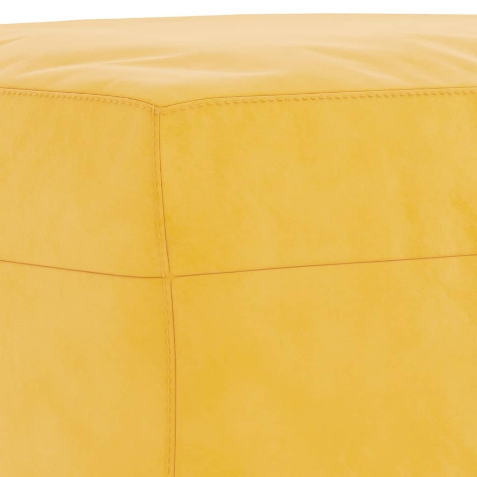 Banco de terciopelo amarillo 100x35x41