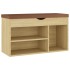 Banco zapatero con cojín madera ingeniería sonoma 80x30x47