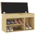 Banco zapatero con cojín madera ingeniería sonoma 80x30x47