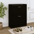 Mueble zapatero madera contrachapada negro 63x24x81