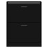 Mueble zapatero madera contrachapada negro 63x24x81