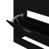 Mueble zapatero madera contrachapada negro 63x24x81