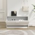 Banco zapatero madera contrachapada blanco brillo 80x24x45