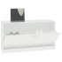 Banco zapatero madera contrachapada blanco brillo 80x24x45