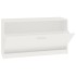 Banco zapatero madera contrachapada blanco brillo 80x24x45