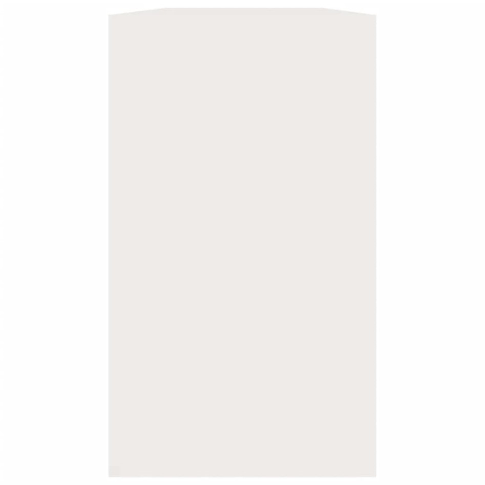 Banco zapatero madera contrachapada blanco brillo 80x24x45