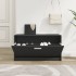 Banco zapatero de madera contrachapada negro 80x24x45