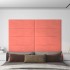 Paneles de pared 12 uds terciopelo rosa 90x30 cm 3,24