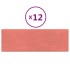 Paneles de pared 12 uds terciopelo rosa 90x30 cm 3,24