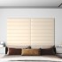 Paneles de pared 12 uds terciopelo color crema 90x15 cm 1,62