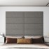 Paneles de pared 12 uds tela gris claro 90x30 cm 3,24