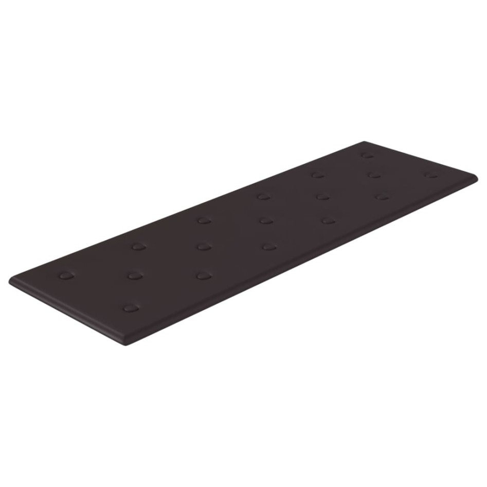 Paneles de pared 12 uds cuero sintético negro 90x30 cm 3,24