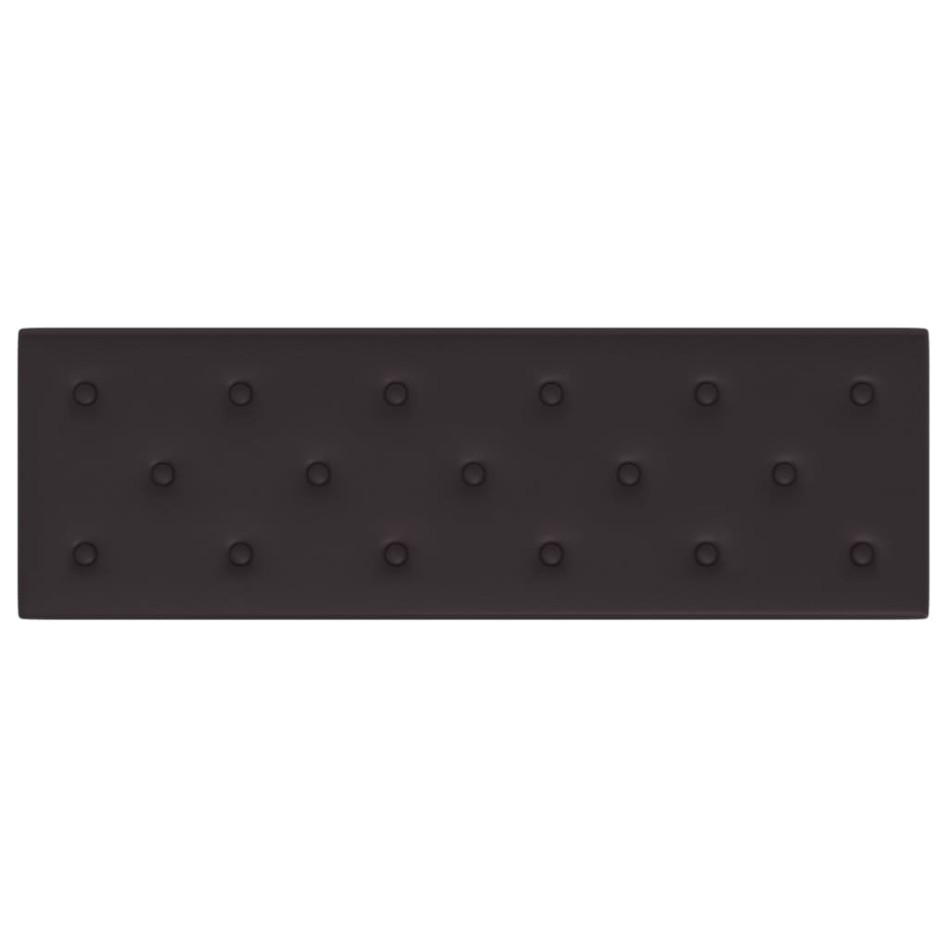 Paneles de pared 12 uds cuero sintético negro 90x30 cm 3,24