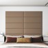 Paneles pared 12 uds cuero sintético capuchino 90x30 cm 3,24