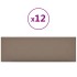 Paneles pared 12 uds cuero sintético capuchino 90x30 cm 3,24