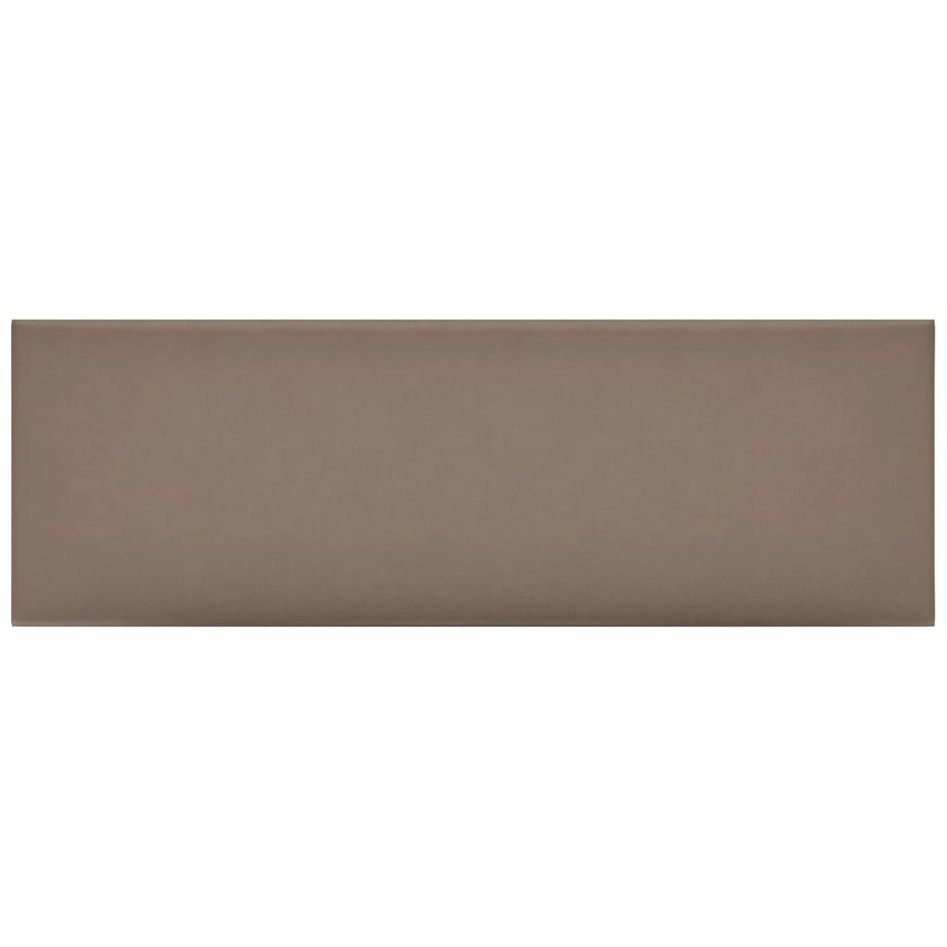 Paneles pared 12 uds cuero sintético capuchino 90x30 cm 3,24