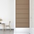 Paneles pared 12 uds cuero sintético capuchino 90x30 cm 3,24